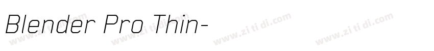 Blender Pro Thin字体转换 Blender Pro Thin字体转换